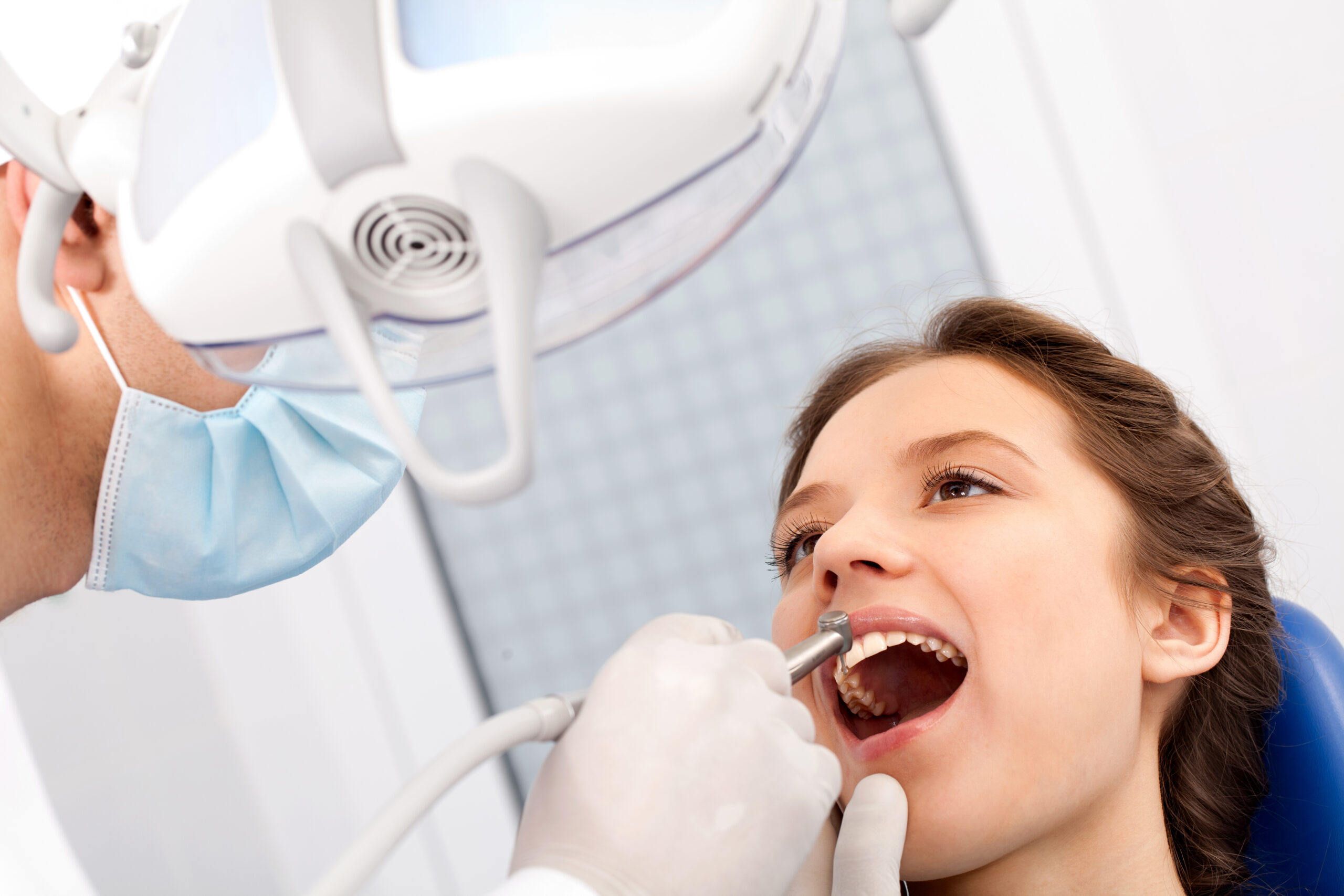 open mouth and dental instrument of boron